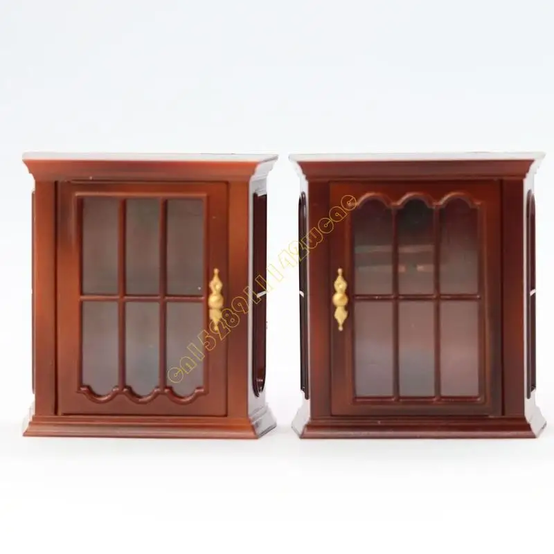 

Realistic Furniture 1/12 Scale Miniature Wall Cabinet for Dollhouses Retro Decors DXAD