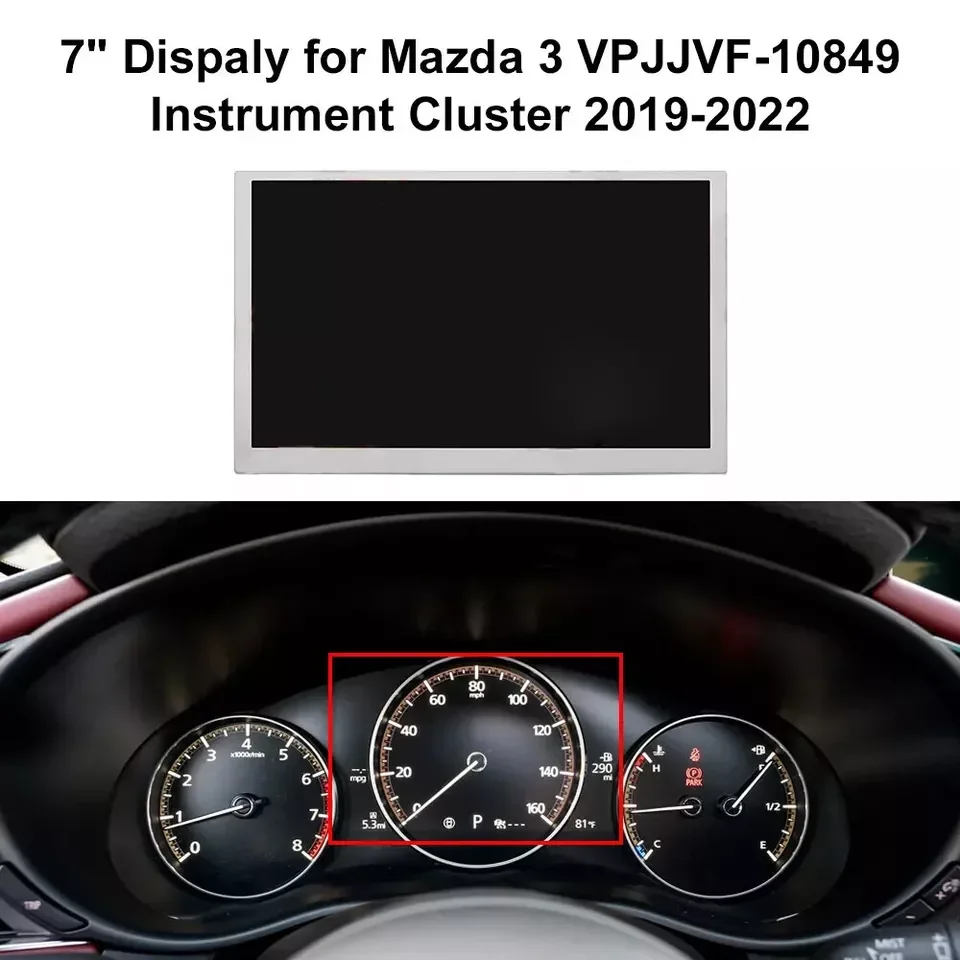 VPJJVF-10849 7inch LCD for Mazda 3 Alexa 2017-2018 Instrument Cluster Repairment TM070RDKP21