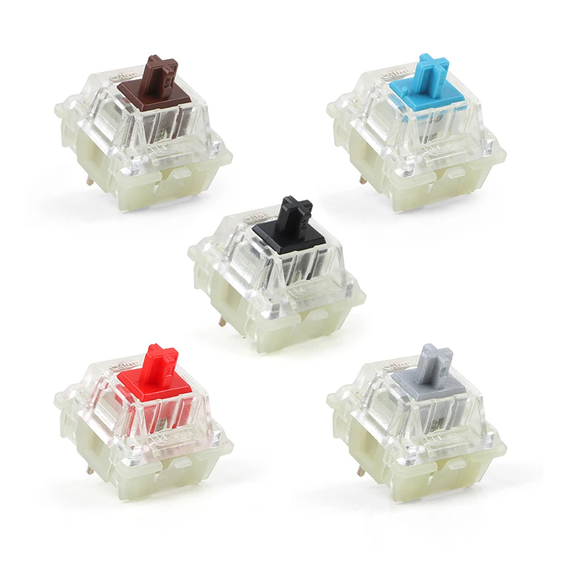 1pc For Cherry MX Mechanical Keyboard Switch Silver Red Black Blue Brown Silent Pink Shaft Switch 3-pin Cherry Clear RGB Switch