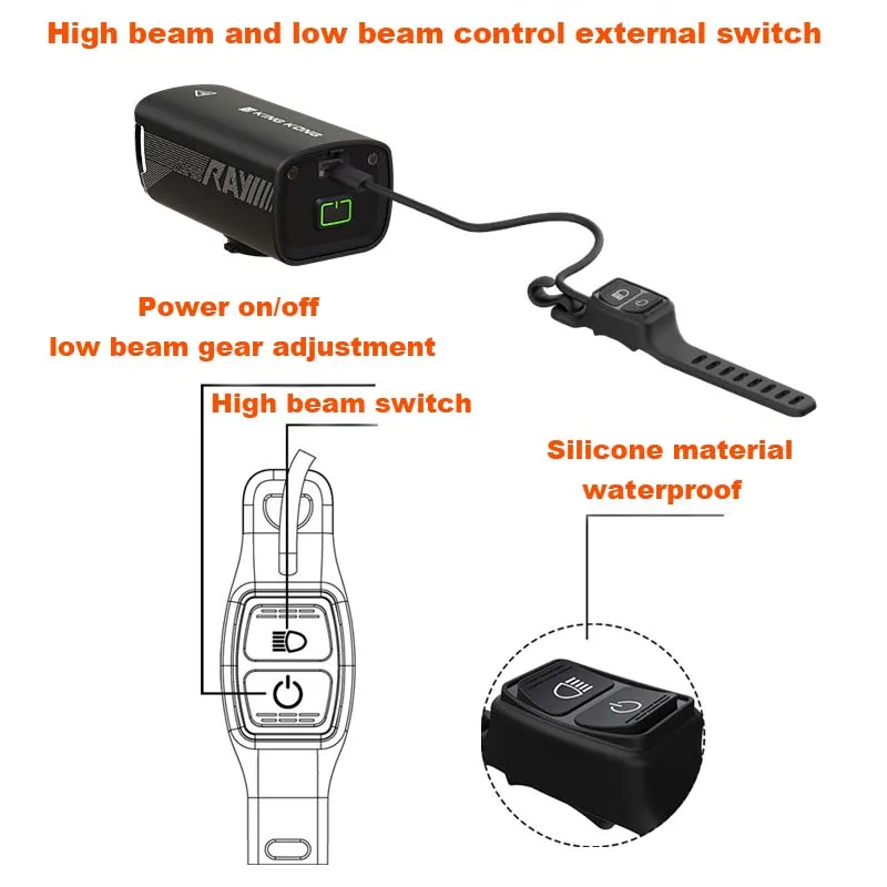 1500LM Bicycle Headlight high beam LED inverted anti glare lamp USB Charging bike light fron Garmin bracket cycle flashlight lig