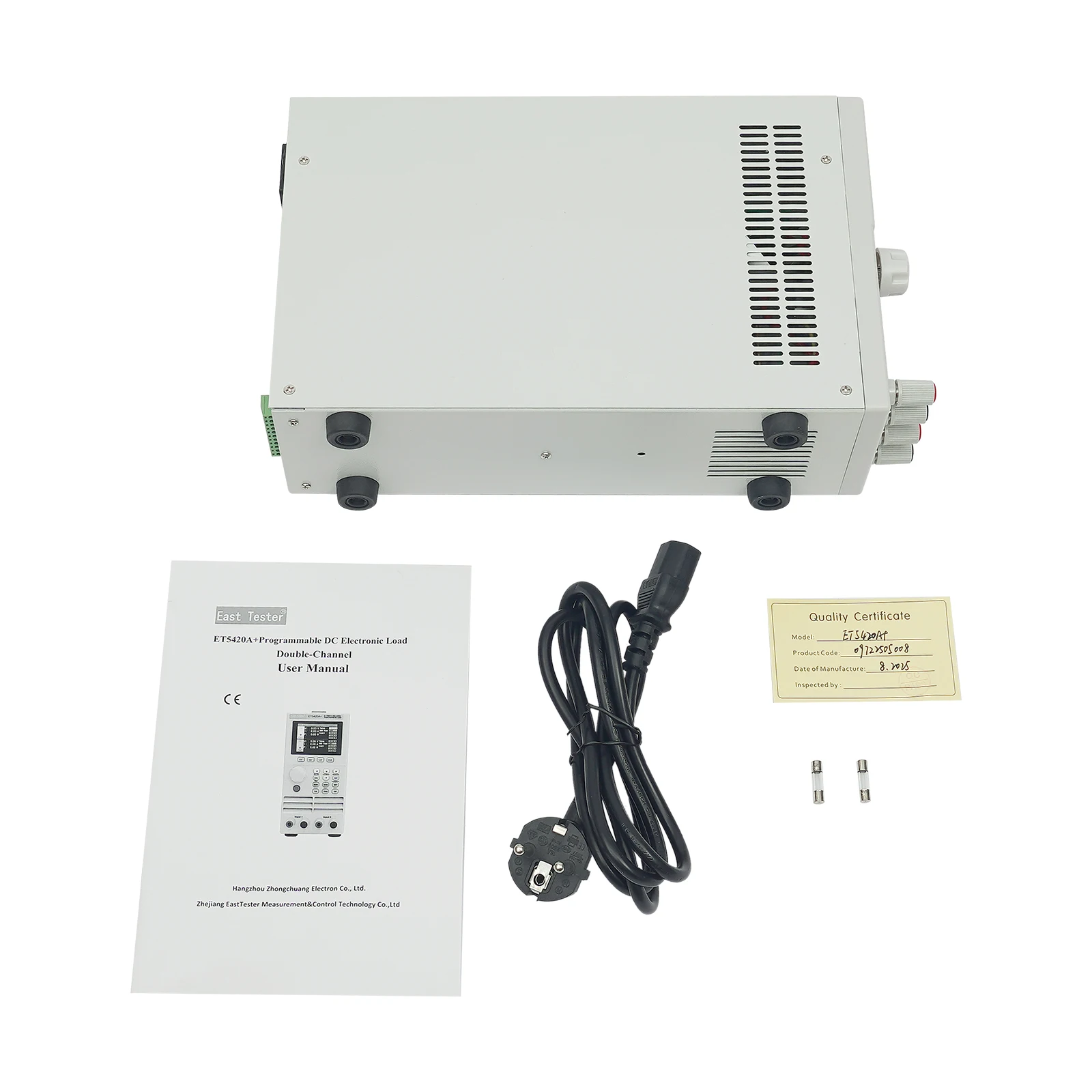 Testeur de charge électronique avec écran LCD et diverses fonctions de test, testeur de charge électronique programmable gris clair, testeur de charge électronique à double canal pour les tests sur les lignes de produc