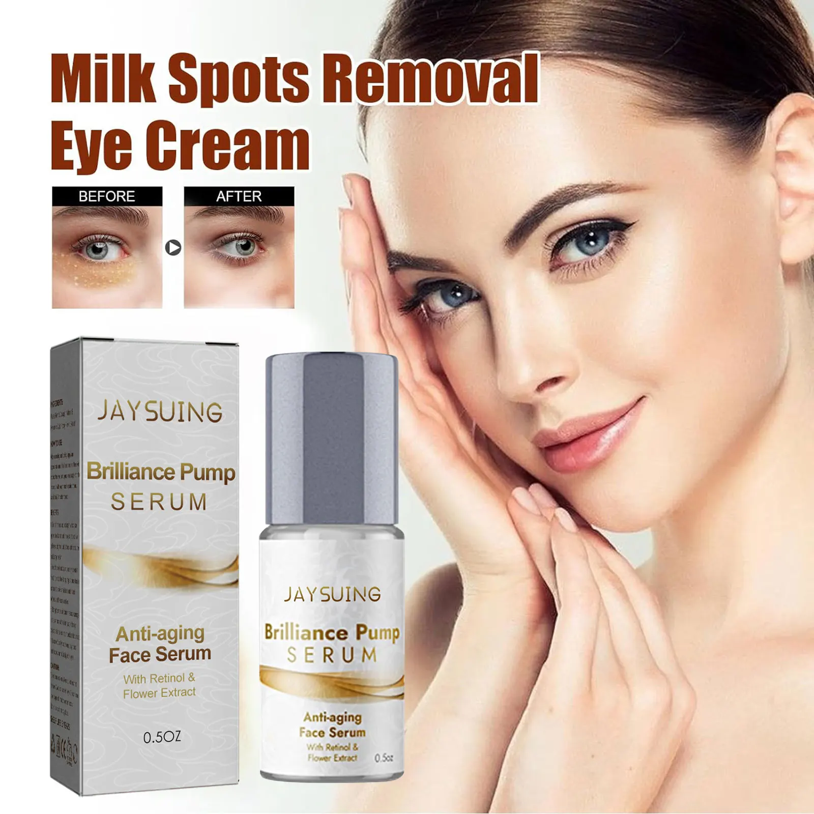 

Jaysuing Eye repair essence removes eye bags and dark circles, reduces fine lines, moisturizes skin, and tightens eyes essence