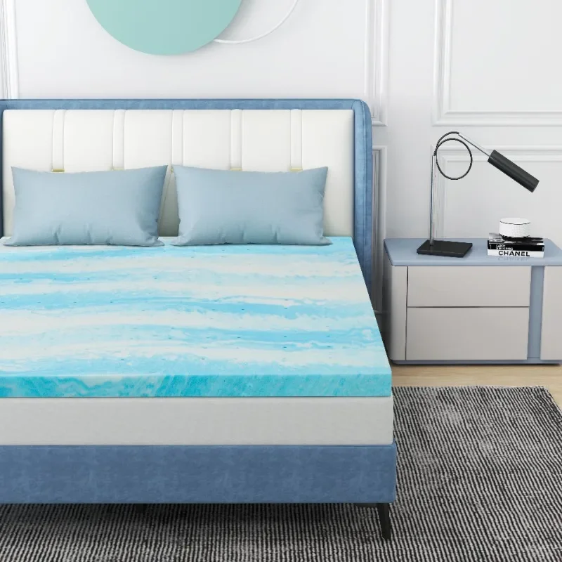 مرتبة علوية مقاس 3 بوصات، مرتبة علوية من إسفنج الذاكرة من كوين جل في صندوق