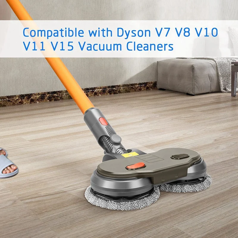 Electric Wet Dry Mopping Head For Dyson V7 V8 V10 V11 V15 Vacuum Cleaner Mop Attachment With Removable Water Tank