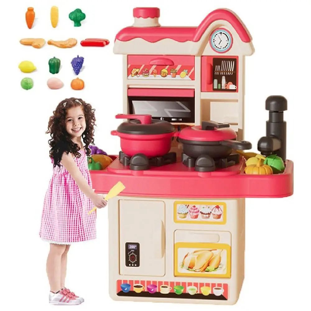 창의적인 시뮬레이션 주방 놀이 장난감 DIY 몬테소리 역할놀이 요리 교육용 인터랙티브 모방 요리 장난감 세트