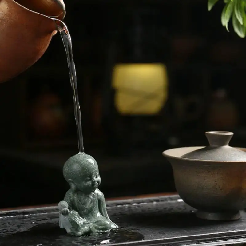 New Chinese Style Buddha Statue Cute Little Monk Figurines Fish Tank Moss Landscaping Zen Oriental Aesthetic Garden Decoration