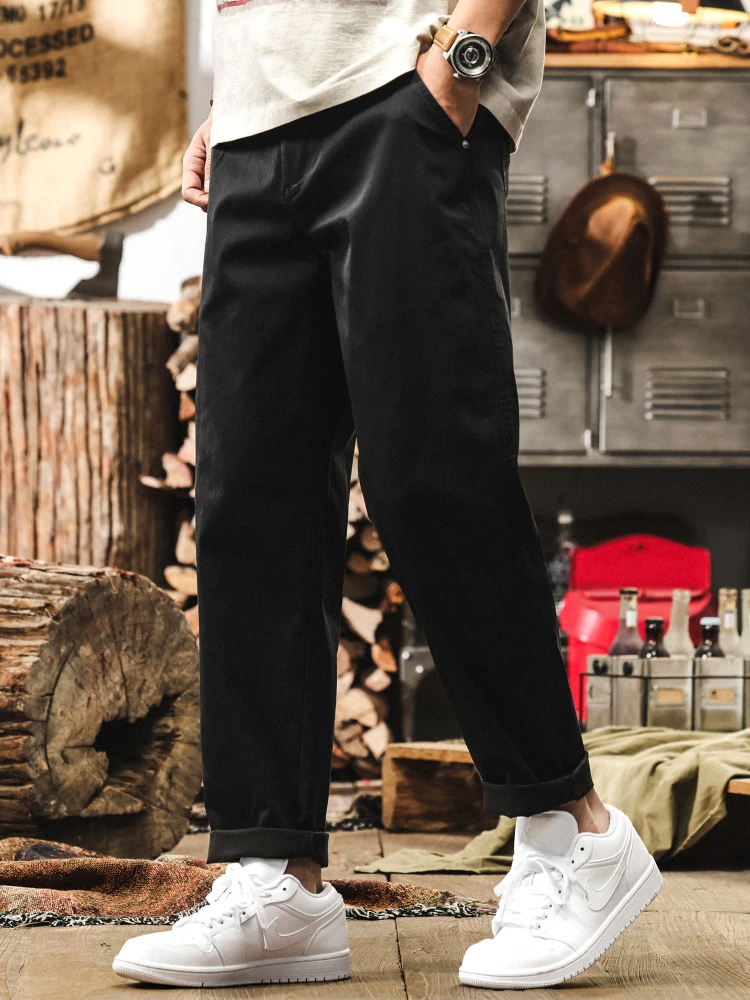 

Cool Sensation Ice Silk Men's Summer Thin Loose Straight Leg Trousers American Trendy Commuter Casual Pants Breathable Long P...