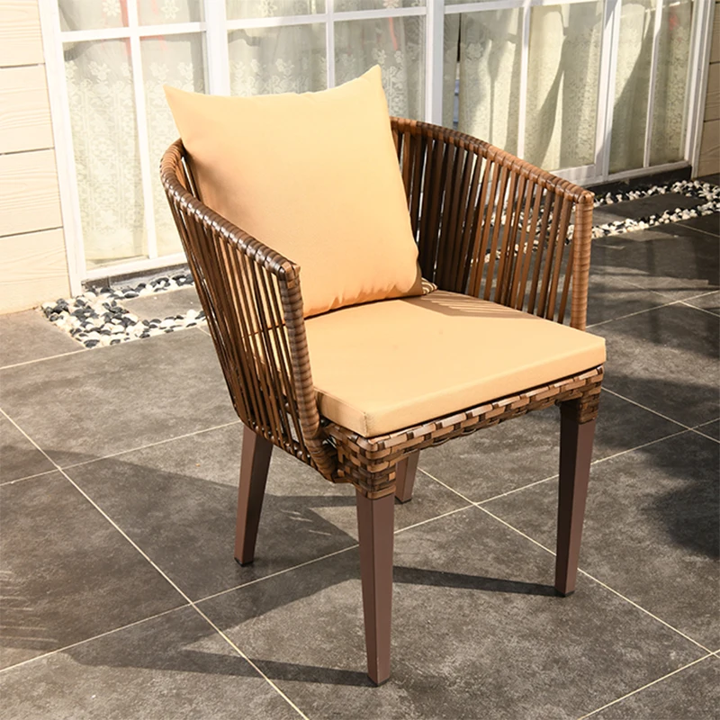 Outdoor Armchair Rattan Gardening Chair Plastic Garden Swing Stool Backyard Furniture Living Room Chairs Little Patio Set Table