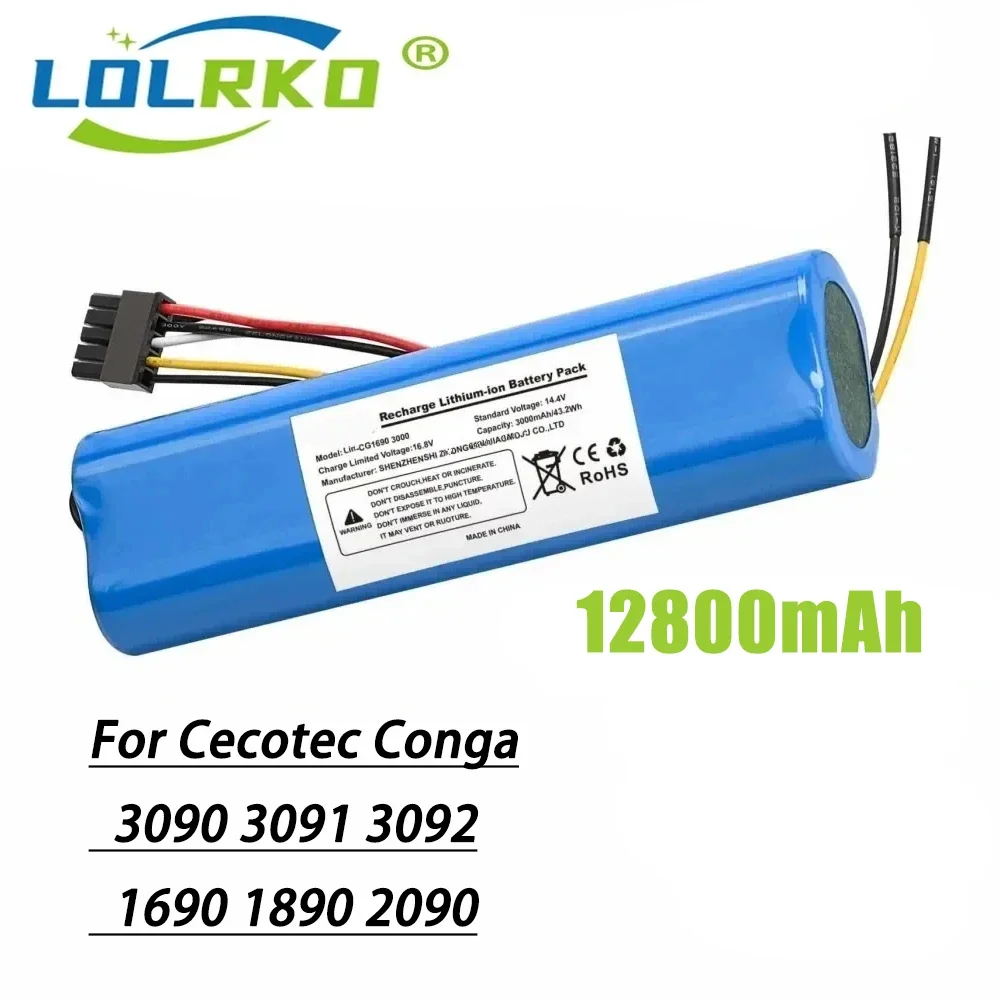 

Для CECOTEC CONGA 3090 3091 3092 1690 1890 Аккумулятор для робота-пылесоса Pack запасные аксессуары 2090 вольт 14,4 мАч