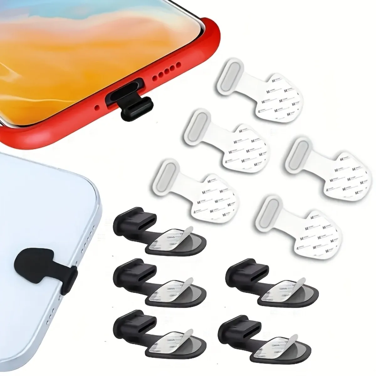 

10 mobile phone charging port dust plugs, specially designed to protect the charging port, compatible with Type-C interface