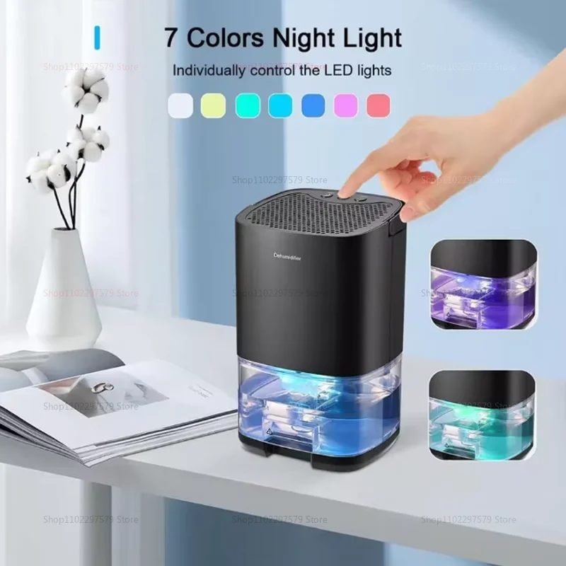 مزيل رطوبة الهواء المحمولة كتم امتصاص الرطوبة آلة مجفف الهواء للمنزل غرفة نوم مكتب المطبخ مزيل الروائح الكريهة مجفف الاتحاد الأوروبي/الولايات المتحدة التوصيل