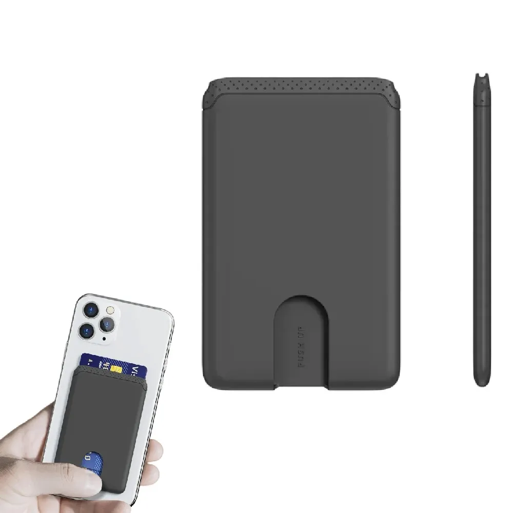 Ultra-Thin Phone Card Wallet, Stick-On Bank ID Credit Card Holder, Adhesive Anti-Drop Card Pocket, Universal for Men and Women