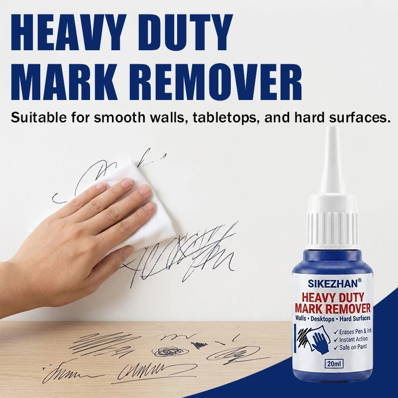 Instant Action Heavy Duty Mark Remover for Smooth Walls and Desktops Erases Pen and Ink on Hard Surfaces Safely - SIKEZHAN