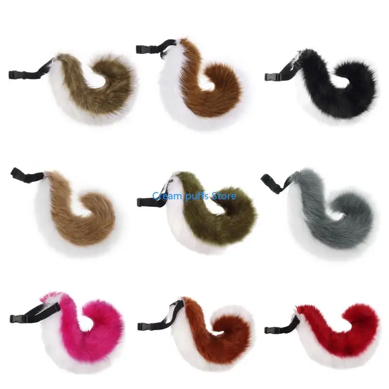 50LE Realistic Shiba Inu Tail Waistband Role Play Prop Practical Polyester Costume Decoration Cosplay Party Tail Accessory