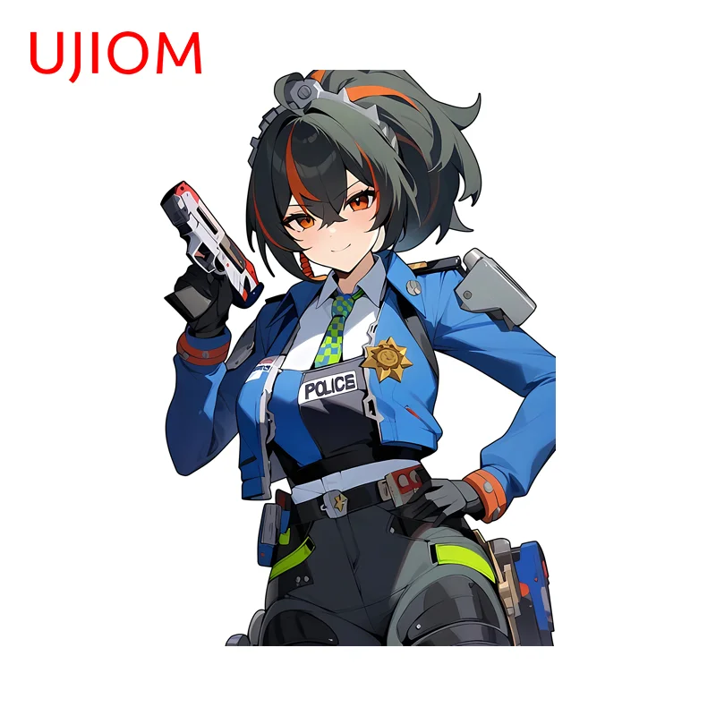 UJIOM Hot Zhu Yuan Gaming Wall Sticker Zenless Zone Zero Wardrobe Waterproof Vinyl Decal Elegant Room Decoration Accessories