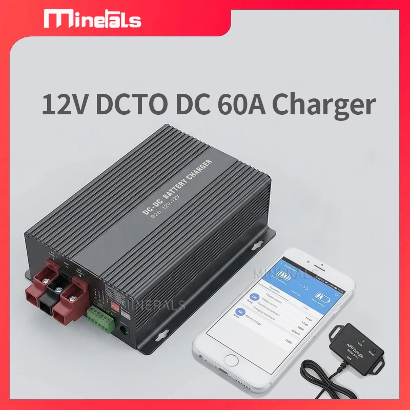 Shipping from US Booster 12V 60A LPF4 Lead-acid  DC To DC Charge With Bluetooth Marine DC Campers Lithium Battery Charger