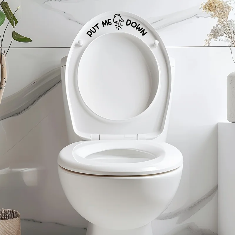 2D Flat, Toilet Decals Stickers 