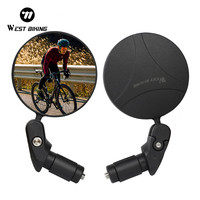 WEST BIKING Bicycle Mirror Rearview Adjustable Rotate Wide-Angle Bike Handlebar Rear View Mirrors MTB Road Bike Accessories