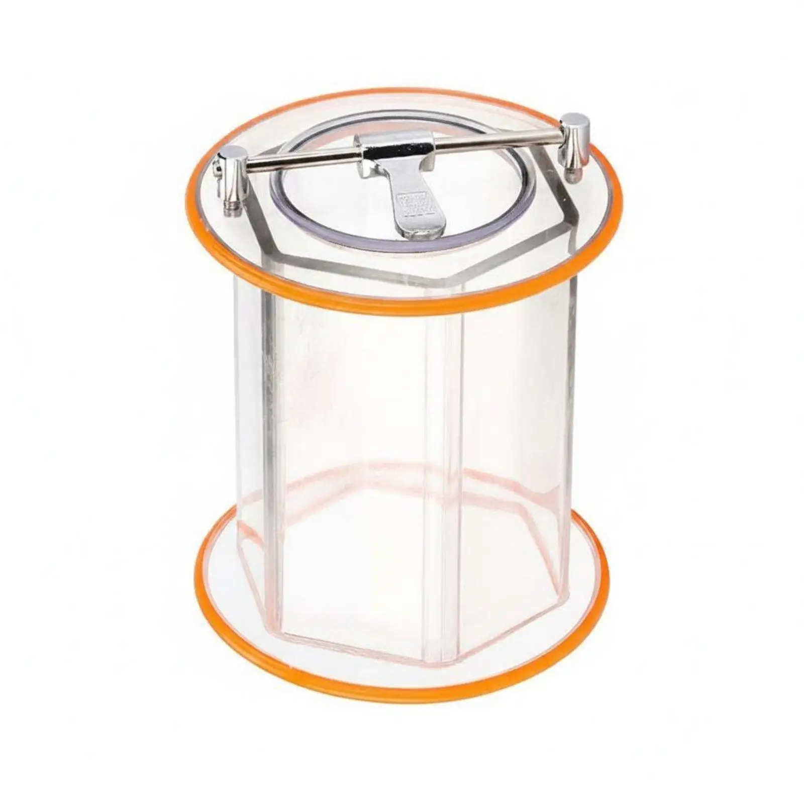 Clear Acrylic Polishing Tumbler Barrel Six Sided Drum for Rotary Equipment Jewelry Deburring Metal Finishing Spare Part