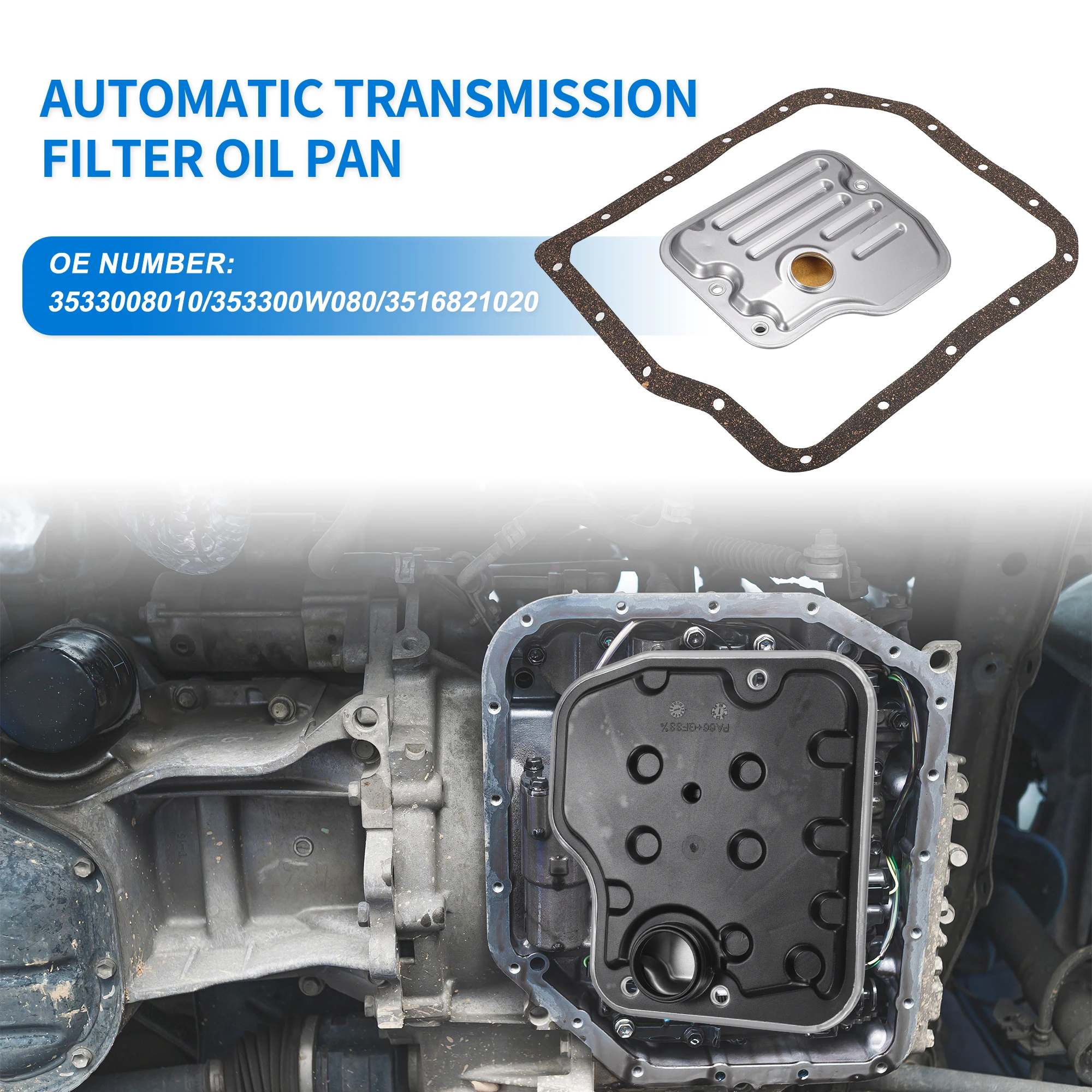 

UXCELL автомобильный фильтр коробки передач, комплект прокладок масляного поддона, подходит для Toyota Camry No 3533008010