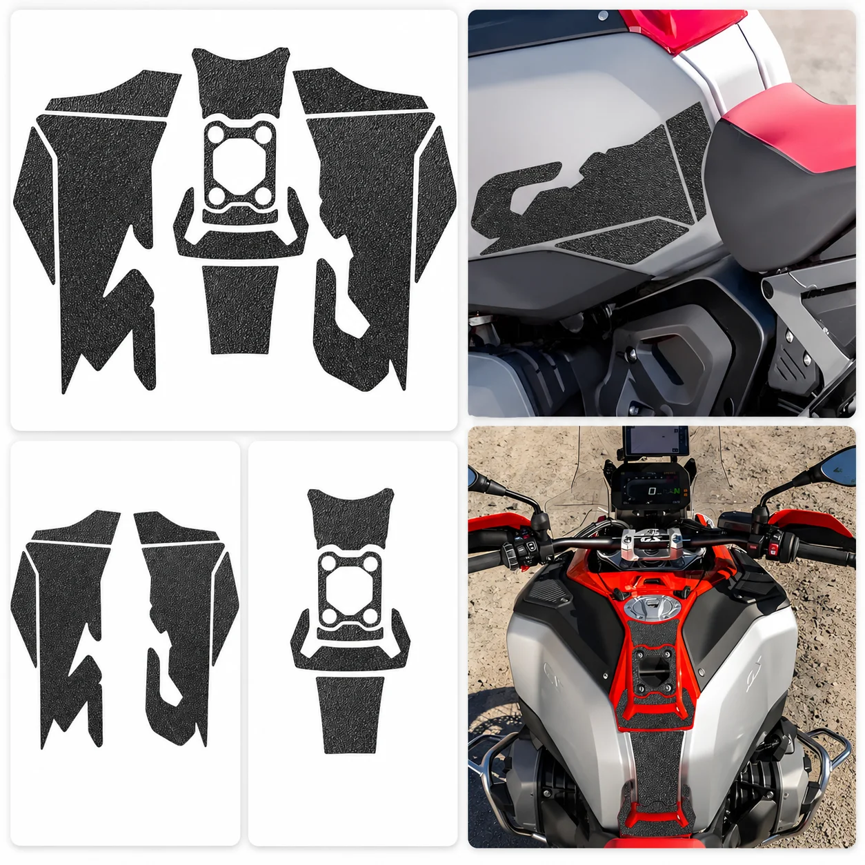Scratch Resistant Anti Slip Fuel Tank Protector Pads Knee Traction Grips Stickers for BMW R1300GS ADV 2025-2026
