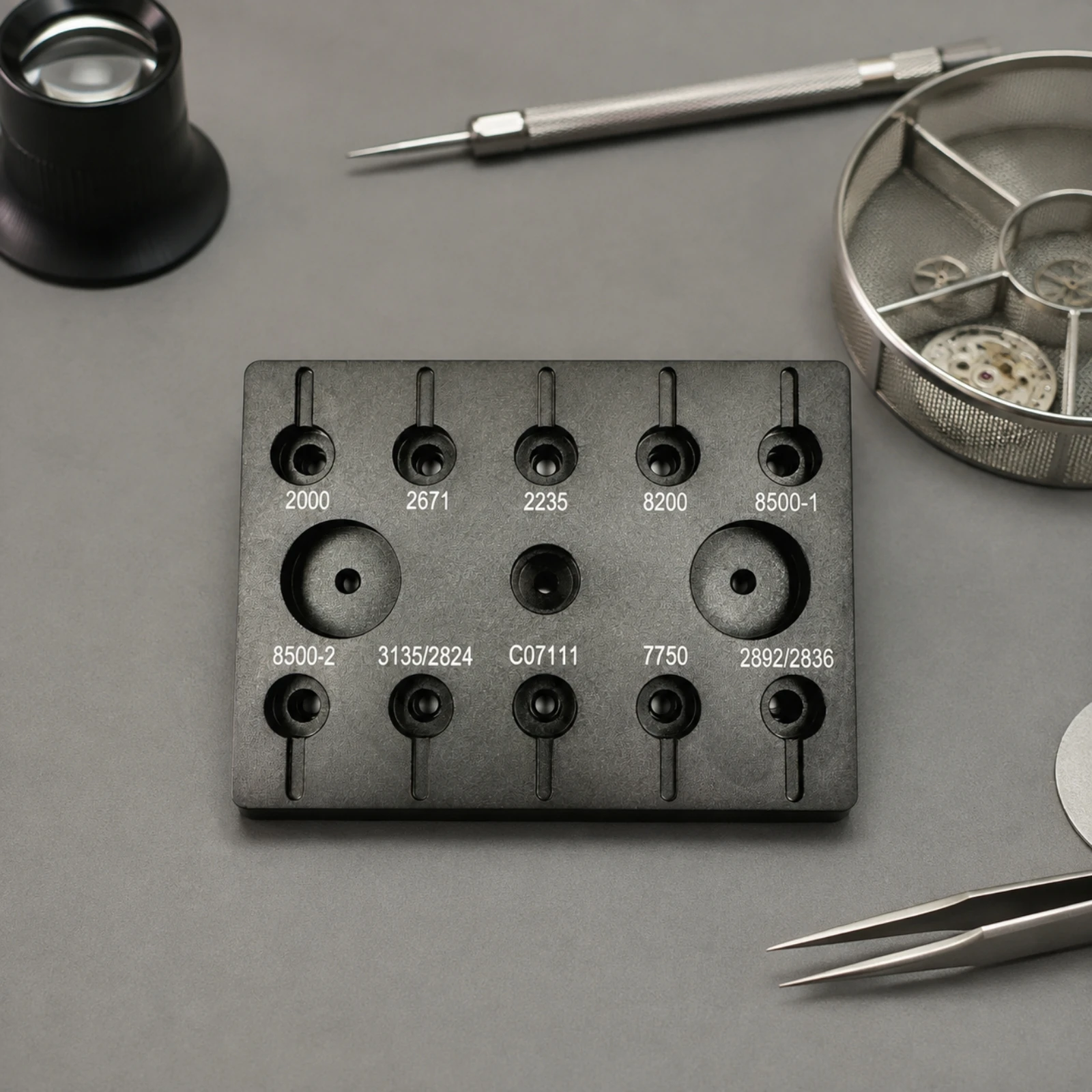 Watch Repair Tool Compartmentalized Watch-Repair Spring-Winding Tool Tray Metal Placement Tray Easy to Use Space-Saving