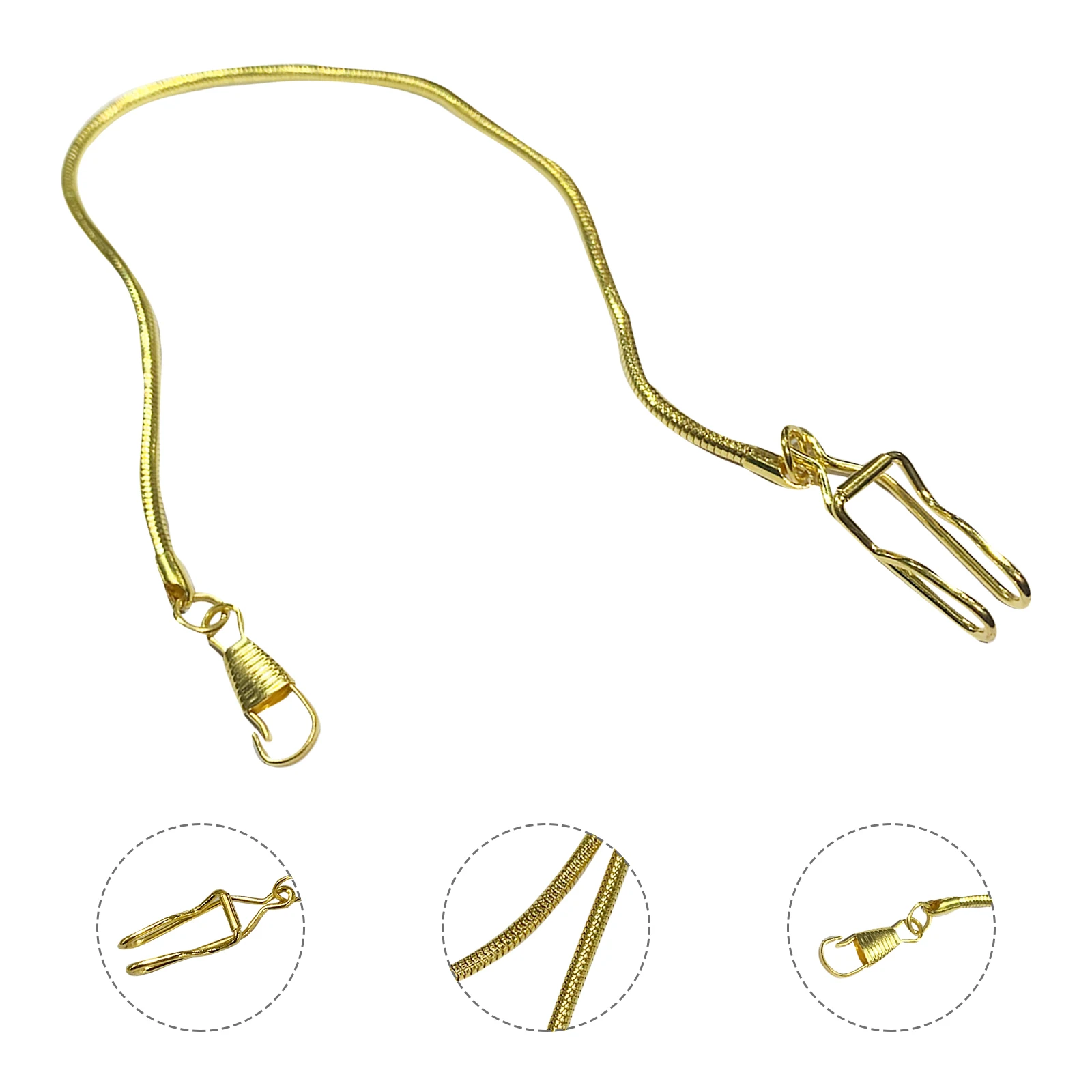 

Pocket Watch Chain Vintage Metal Belt Chains Retro Keychain for Man Hanging Watch Accessories Lobster Clasp Multi Functional