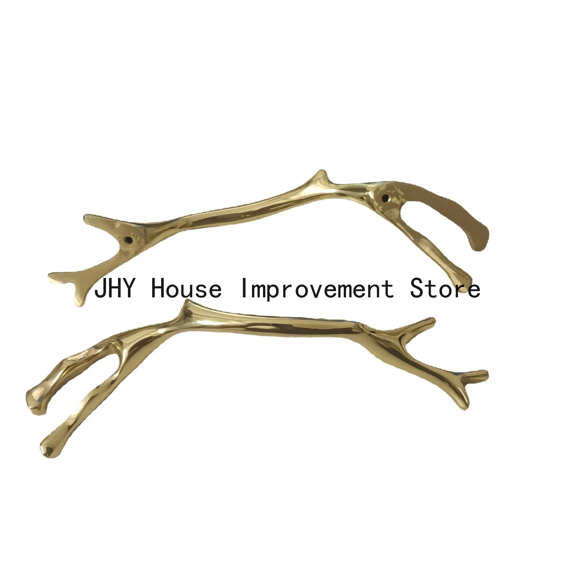 Luxury Brass Cabinet Door Handles Simple Drawer Pulls Antique Solid Brass Creative Branch Handle Furniture Handle Hardware