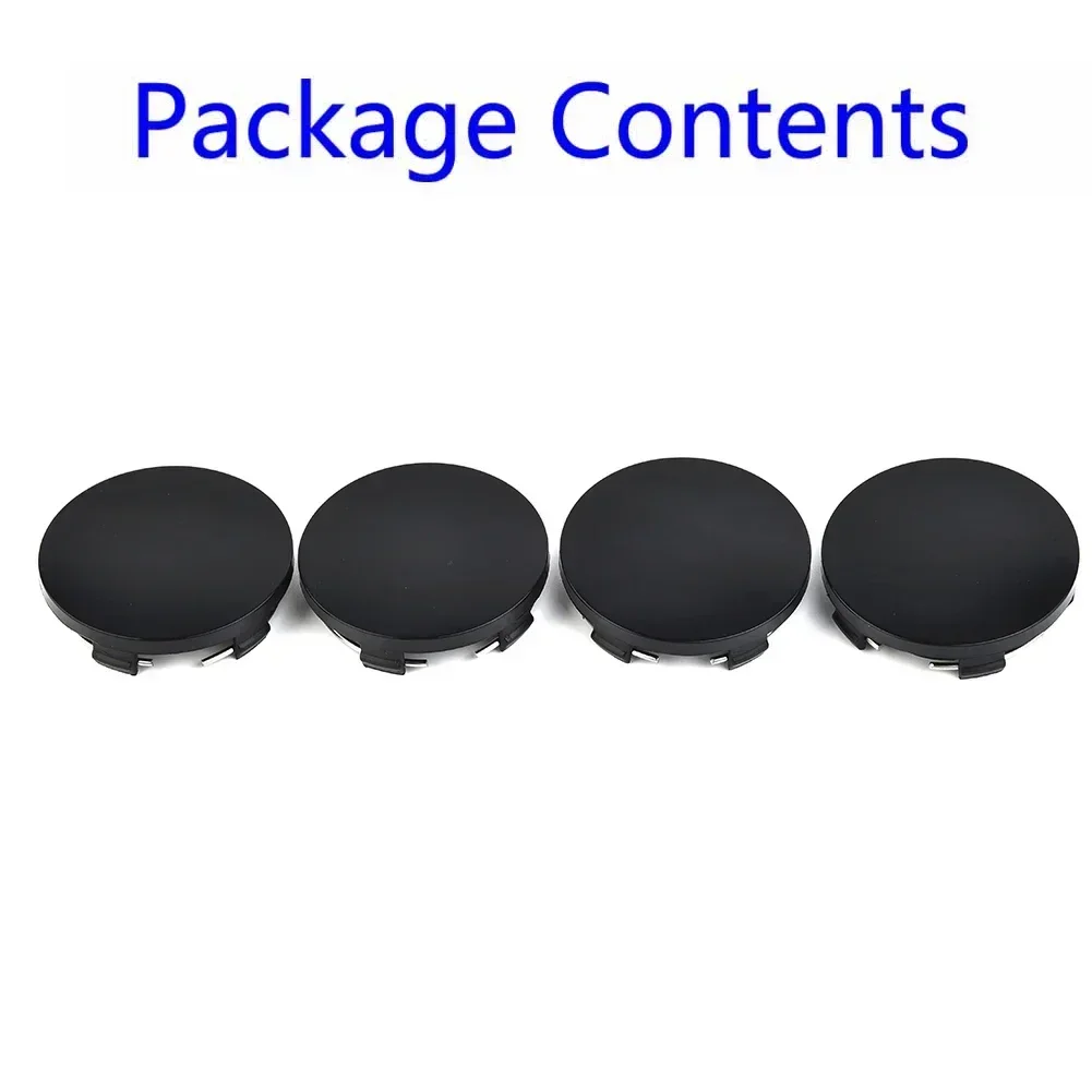 4PCS Car Hub Center Covers 60mm  ABS Black Silver Universal Car Vehicle Wheel Hub Center Cap Cover Protector Decorations