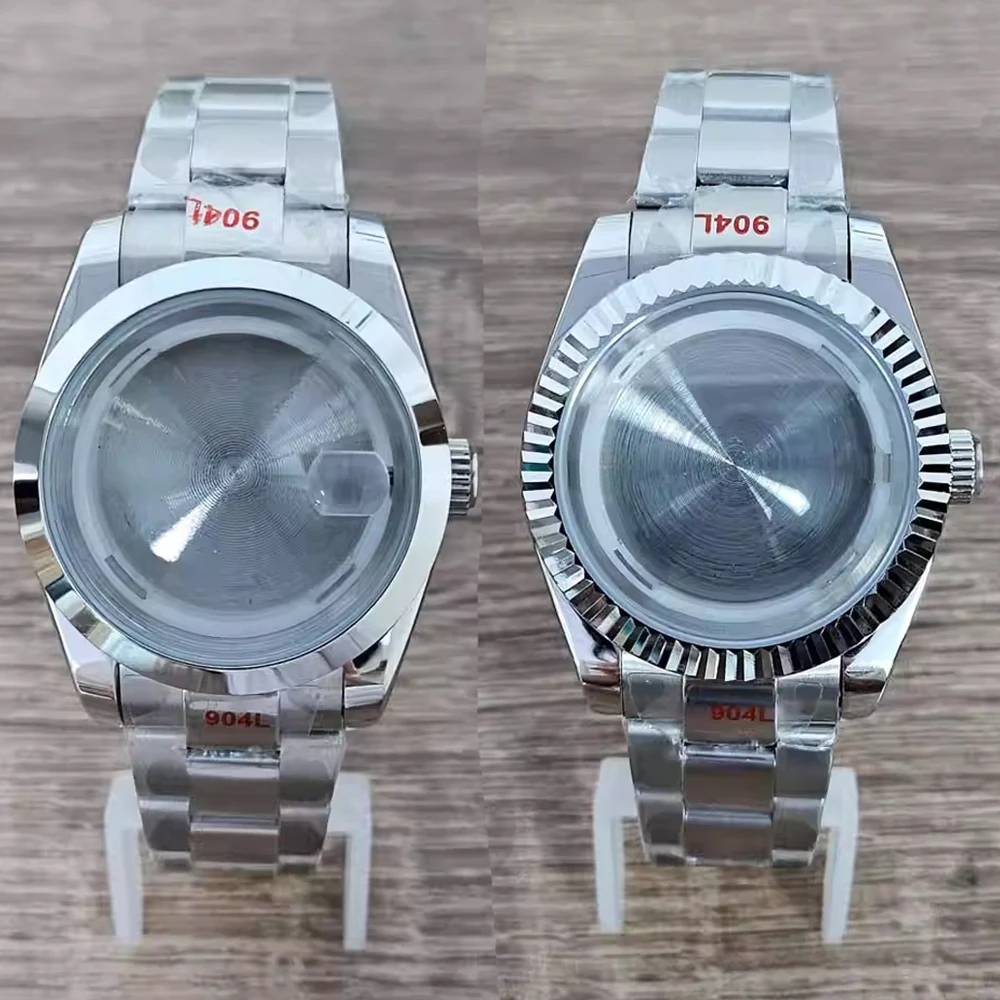 

39mm Men's Watch Case Strap Set Sapphire Glass Case + Bracelet For Miyota 8215/ETA2836/Mingzhu 2813 3804 Movement Fit 29mm Dial