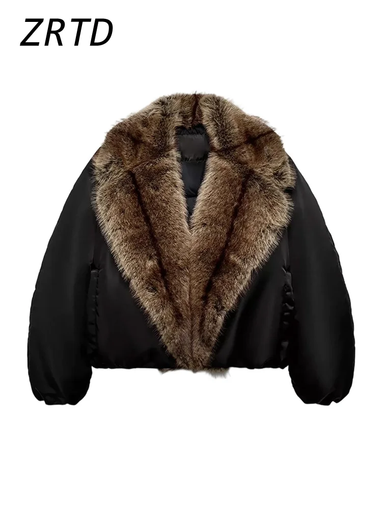 Street Faux Fur Patchwork Cropped Coats Women Loose Lapel Full Sleeve Pockets Warm Jackets 2026 Winter Lady Fashion Outwear 6 Street Faux Fur Patchwork Cropped Coats Women Loose Lapel Full Sleeve Pockets Warm Jackets 2026 Winter Lady Fashion Outwear 6