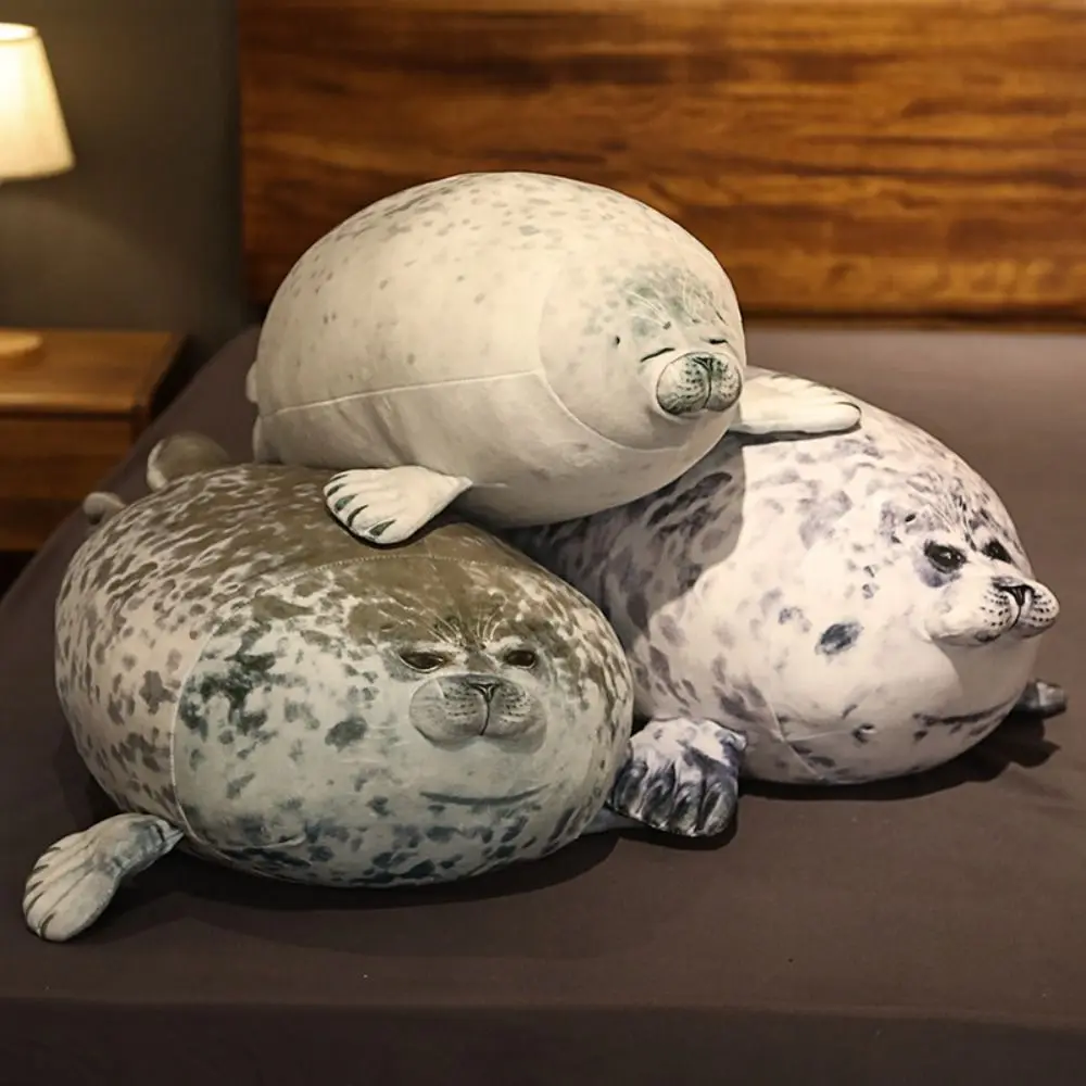 Trendy Chubby Blob Seal Pillow Cute Soft Seal Plush Toys PP Cotton Large Gift for Boys Girls Children