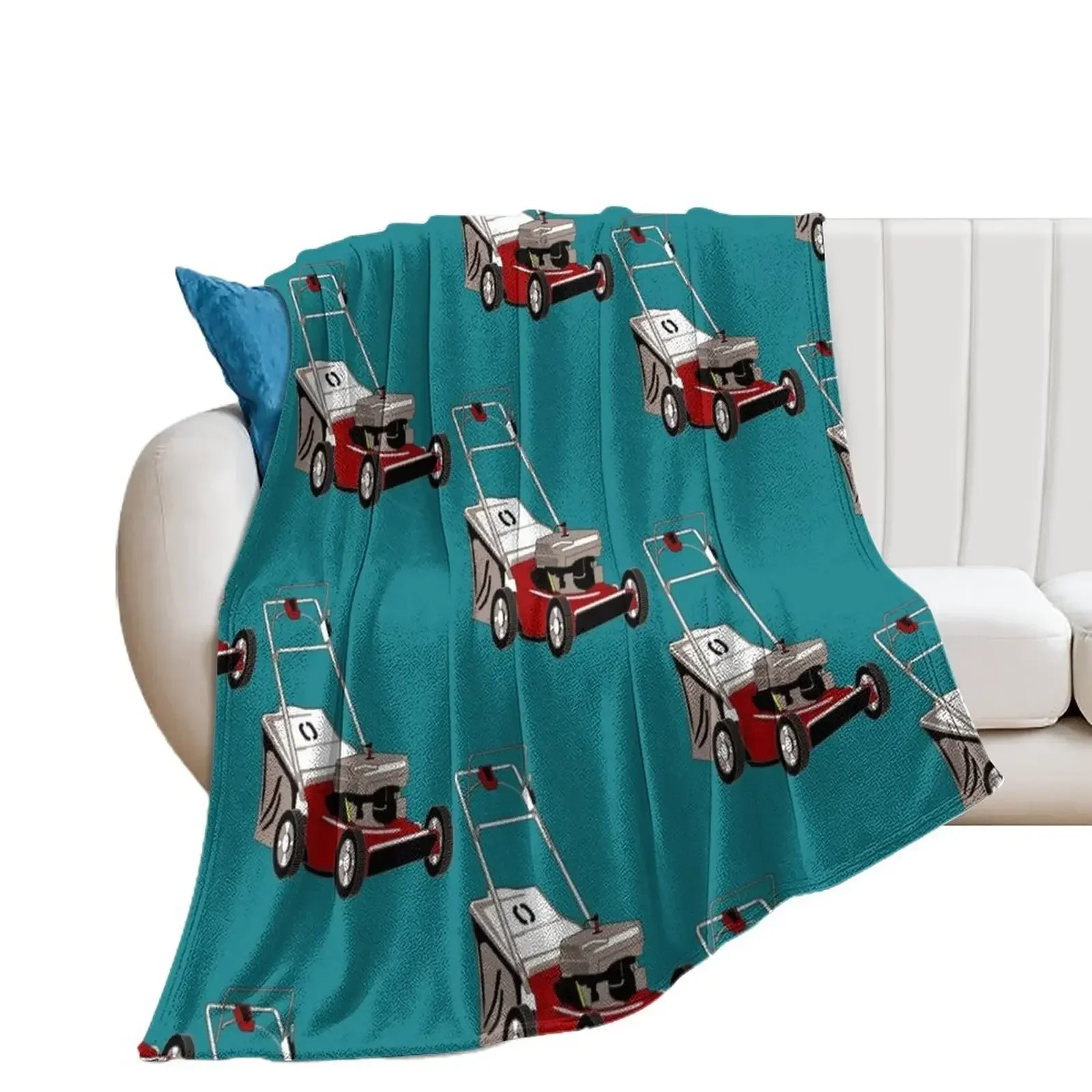 Lawnmower with Bagger Throw Blanket Fashion Sofas Beach Blankets