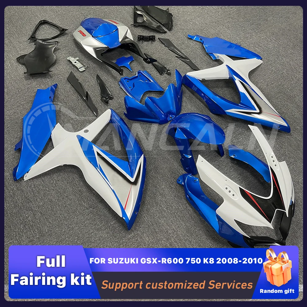 

Fit for SUZUKI GSX-R600 750 K8 2008-2010 ABS Fairing body kit full car shell protector Motorcycle Painted Bodywork Custom bule