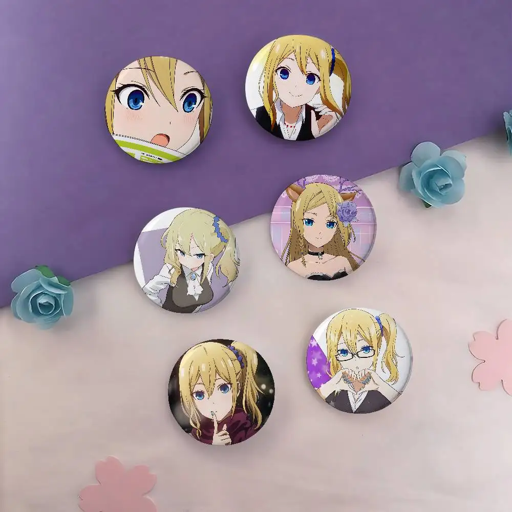 Cute Ai Hayasaka Exquisite Tinplate Brooches Sleek Badge Lapel Pins For Bag Accessories Practical Souvenir Gifts