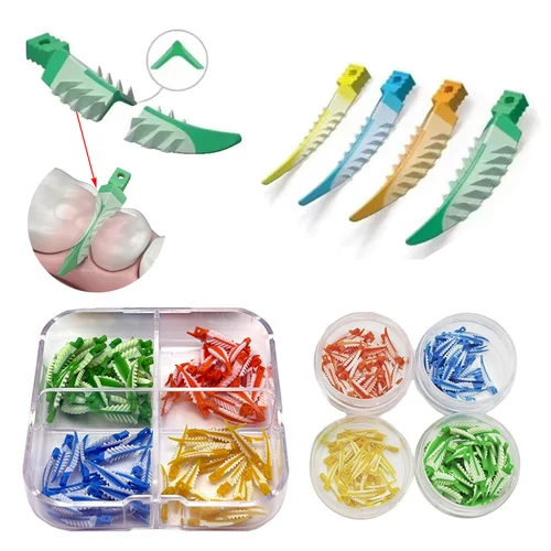 Nuevas cuñas interdentales dentales, cuñas compuestas de sellado, silicona adaptable para restauración dental y herramientas de preparación de cavidades