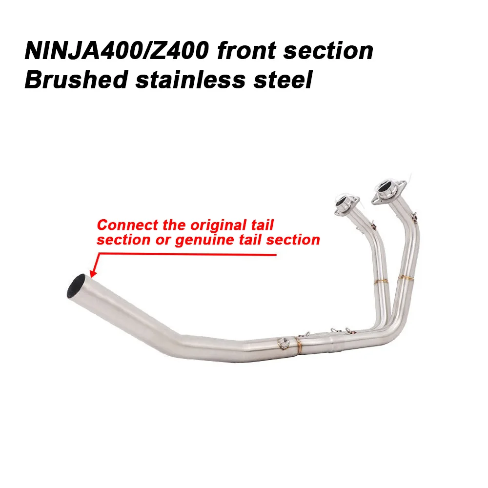 Slip On For Kawasaki Ninja 400 Z400 2018 - 2019 Motorcycle Front Mid Link Pipe Exhaust Escape Moto Full System Moto Accesorios