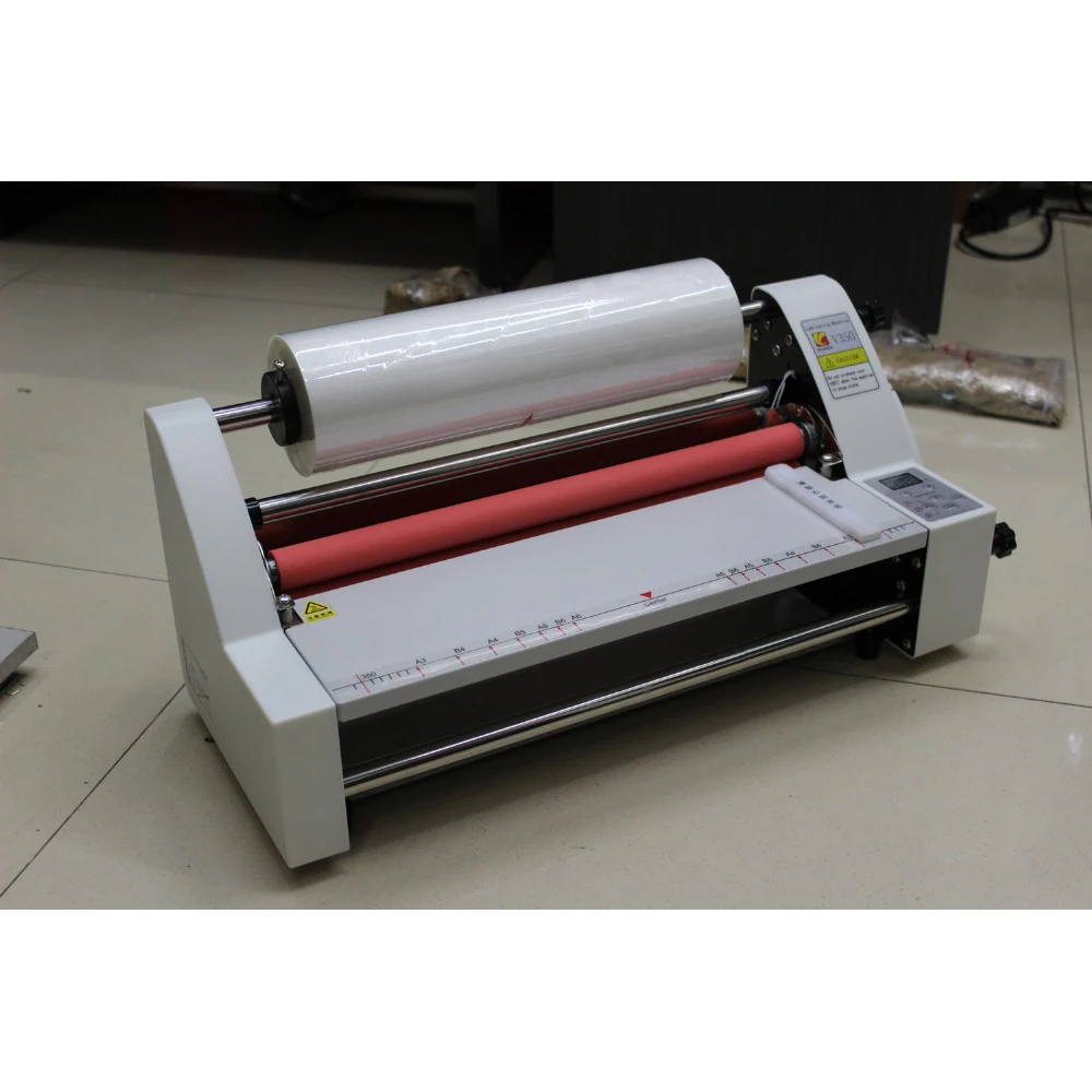 Laminator Four Rollers Hot Roll Laminating Machine electronic temperature control single and sided a heating mode