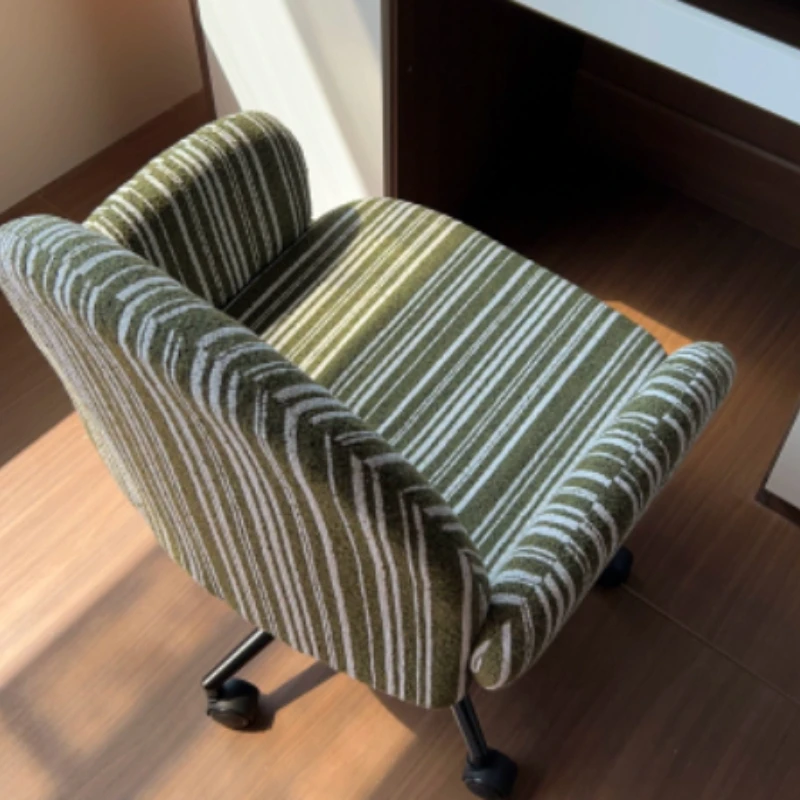 Rotatable Adjustable Desk Chair Cozy Ladies Bedroom Vanity Seat Backrest Leisure Stool Multi-scene Ergonomic Office Chairs