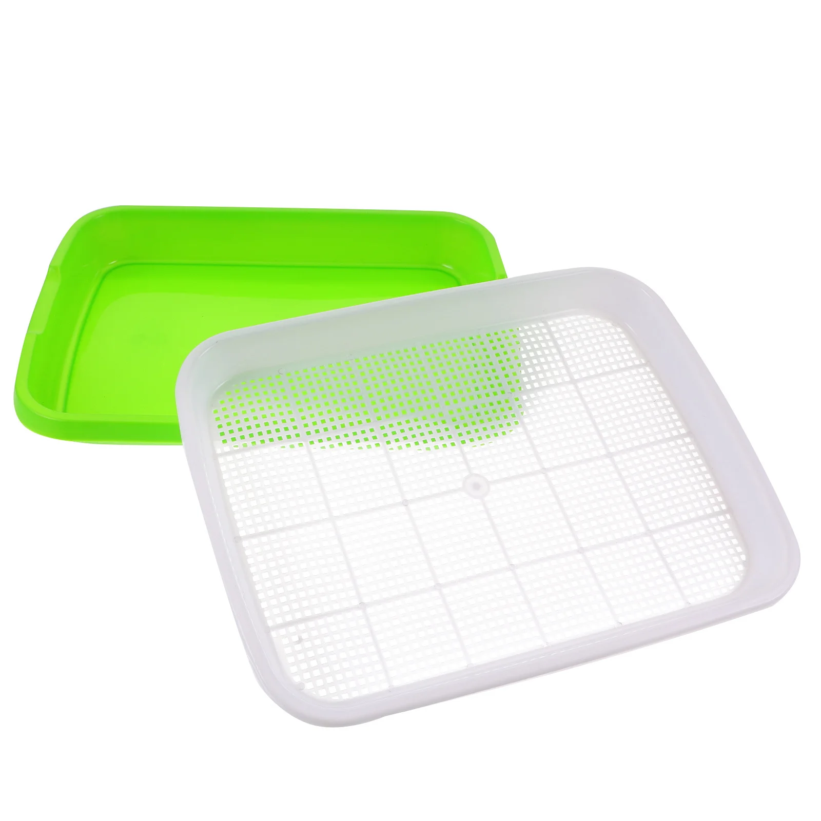 

1 Set Sprouting Basin Soilless Culture Hydroponic Germinating Tray Plastic Nursery Growing Container For Garden Planting Mung