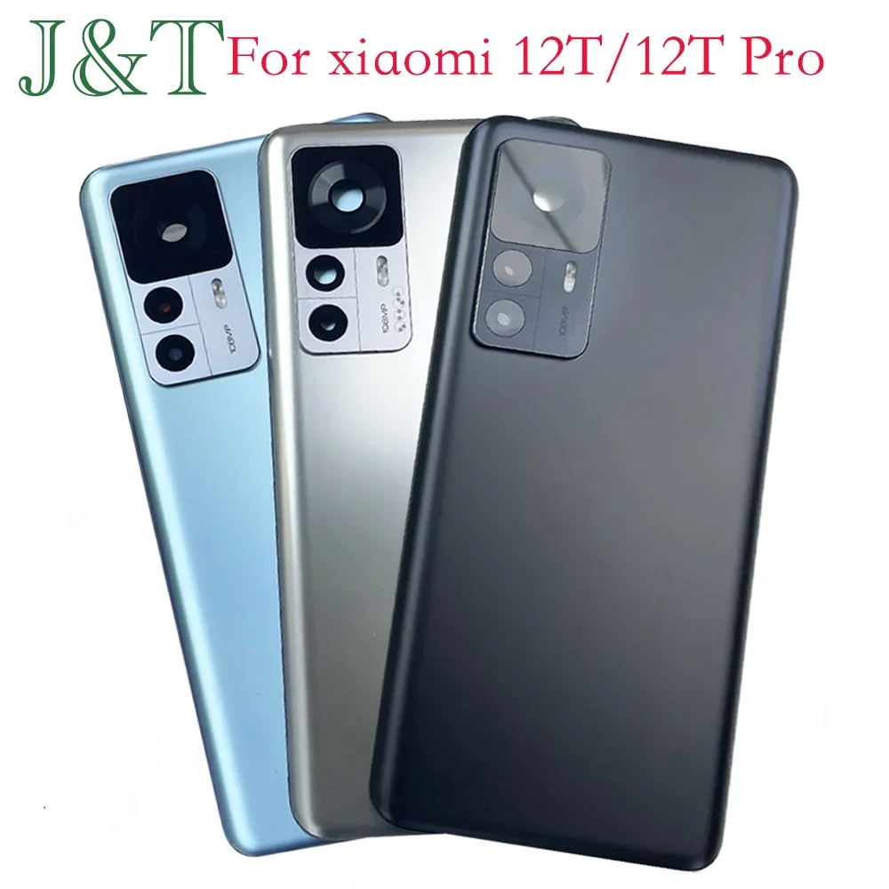 For Xiaomi 12T Pro Battery Cover Mi 12T Back Glass Door Case Replacement Rear Housing With Camera Frame Lens Adhesive