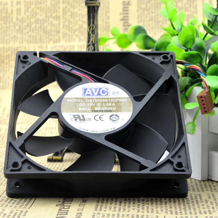 Вентилятор ШИМ DS12025B12UP024, 12 В, 1,05 А, 12 см, 4 провода