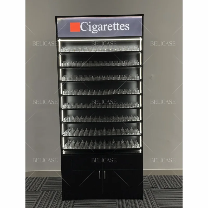 customized.Factory Direct Smoke Shop Display Showcase Store Display Stand Design Display Shelves