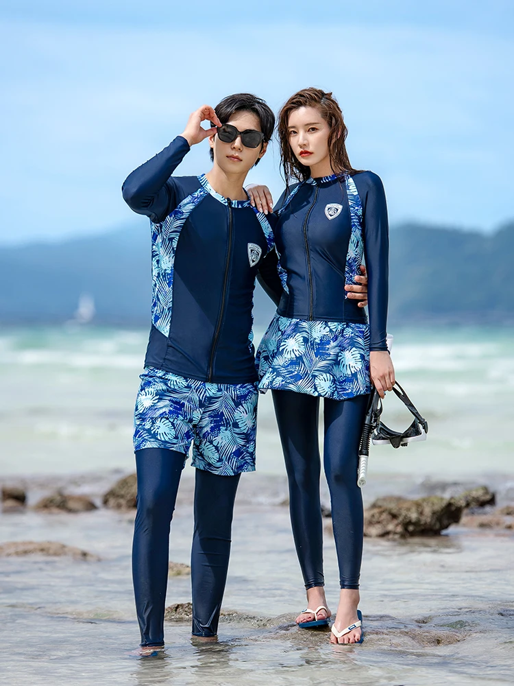 

Couple's 2024 Long Sve Wetsuit Swimsuit Women's Full Body Coverage Men's plus Size Surfing Scuba Diving Suit Jellyfi Suit