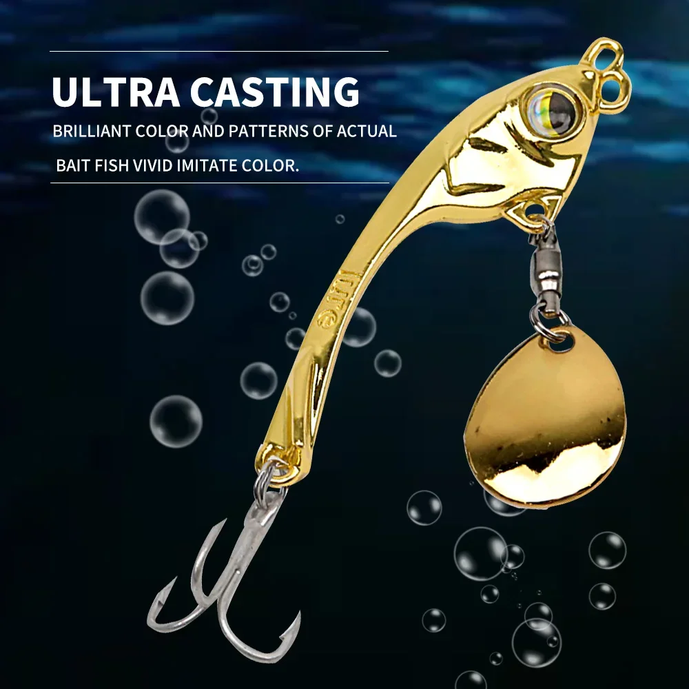 طعوم صيد من نوع توبلين معدنية ، طُعم صناعي صلب ، ملعقة دوارة ، ترتر متذبذب ، إكسسوارات صيد في المياه المالحة ، مسار 10 جم ، 15 جم