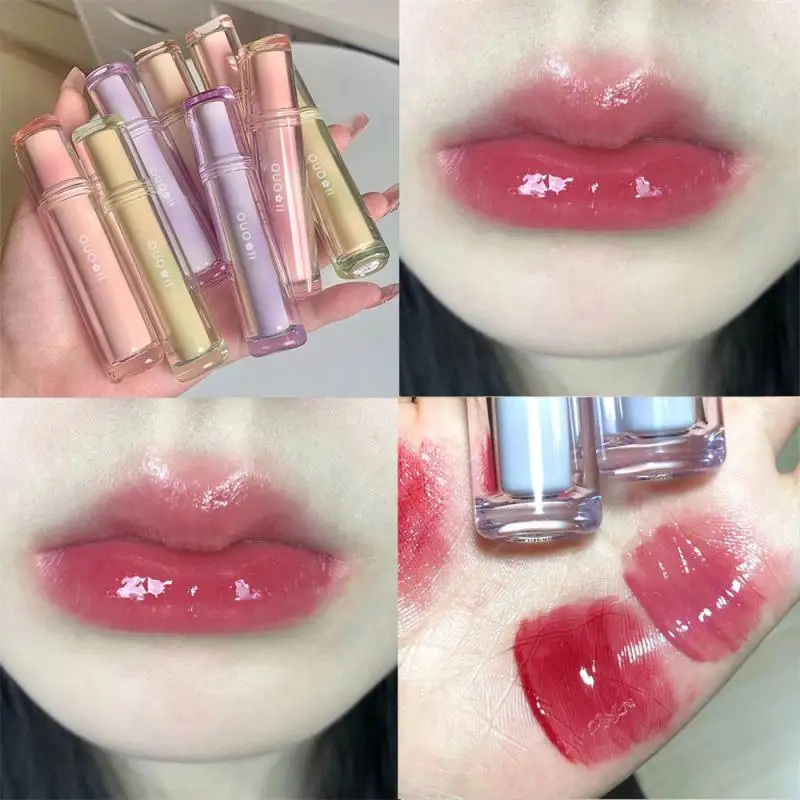 Esmalte de labios antiadherente, taza de té helado, brillo de labios femenino, maquillaje rojo, tinte de labios, espejo de agua, 8 colores, lápiz labial líquido, cosméticos, niebla suave