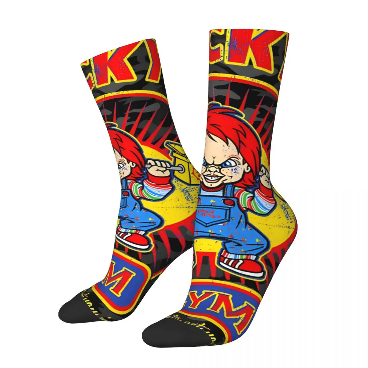 Fun Men's Socks Retro Harajuku C-Chucky Street Style Novelty Casual Crew Sock