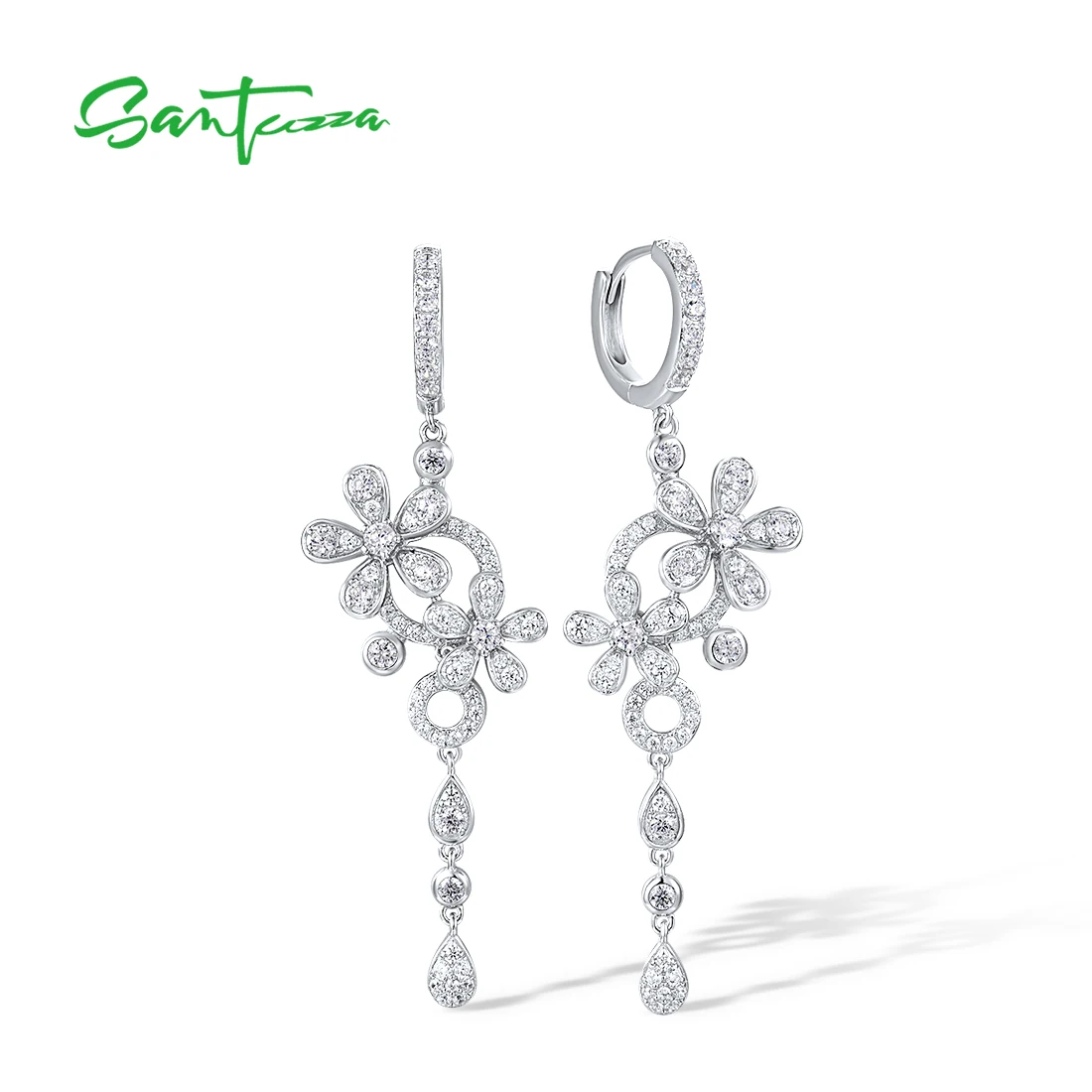 santuzza-925-sterling-silver-earrings-for-women-sparkling-white-cubic-zirconia-flower-vine-dangle-design-popular-fine-jewelry