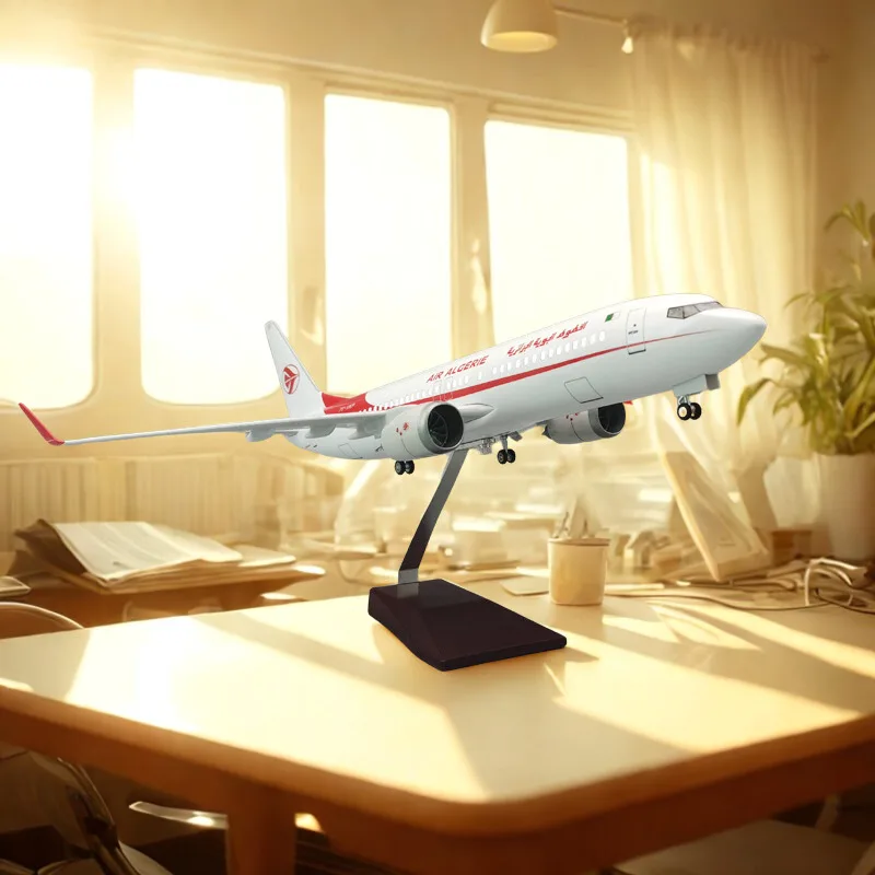 عرض 737-800 الجداول الجوية الخطوط الجوية نموذج طائرة اللعب 47 سنتيمتر الراتنج طائرة مصغرة ث الضوء والعجلة دييكاست الطائرات Collecti