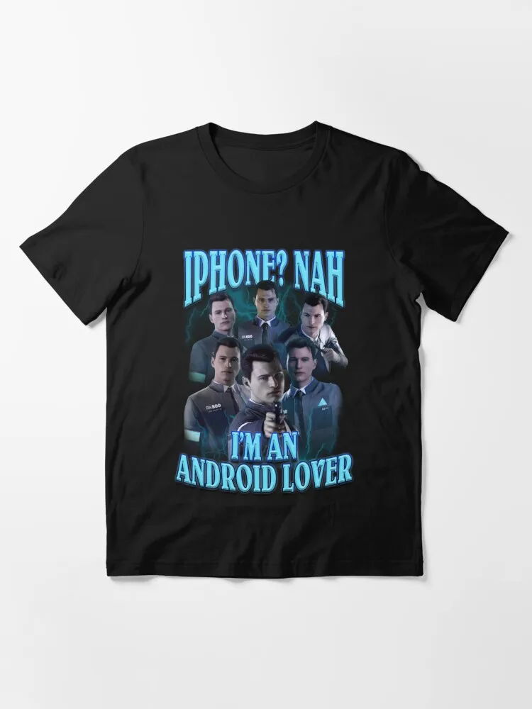 Android Lover - Connor Detroit Become Human Essential T-Shirt Men Women Clothes Oversized Cotton Tees New Fashion Top Tees